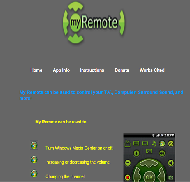 My Remote - for Windows Media Center